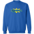 Retro Kansas City Explorers crewneck pullover sweatshirt featuring vintage WTT tennis team logo in royal blue