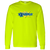 Retro Kansas City Explorers long sleeve shirt featuring vintage WTT tennis team logo in safety green