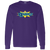 Retro Kansas City Explorers long sleeve shirt featuring vintage WTT tennis team logo in purple