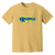 Vintage-style Kansas City Explorers WTT T-shirt with retro 1970s tennis team logo graphic in mustard