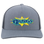 Vintage Kansas City Explorers World Team Tennis trucker cap with seamless 5-panel front and retro logo in heather grey/light charcoal