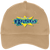 Vintage Kansas City Explorers World Team Tennis twill cap with seamless 5-panel front and retro logo in khaki