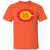 Vintage-style Los Angeles Strings WTT T-shirt with retro 1970s team logo graphic in orange