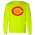 Retro Los Angeles Strings long sleeve shirt featuring vintage WTT tennis team logo in safety green