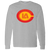 Retro Los Angeles Strings long sleeve shirt featuring vintage WTT tennis team logo in sport grey