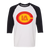 Retro Los Angeles Strings raglan 3/4 sleeve t-shirt featuring vintage WTT tennis team logo in white/black