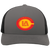 Vintage Los Angeles Strings World Team Tennis trucker cap with seamless 5-panel front and retro logo in graphite/black