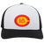 Vintage Los Angeles Strings World Team Tennis trucker cap with seamless 5-panel front and retro logo in white/black