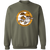 Retro Minnesota Buckskins crewneck pullover sweatshirt featuring vintage WTT tennis team logo in military green