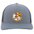 Vintage Minnesota Buckskins World Team Tennis trucker cap with seamless 5-panel front and retro logo in heather grey/light charcoal