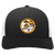 Vintage Minnesota Buckskins World Team Tennis trucker cap with seamless 5-panel front and retro logo in black/white