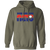 Retro New Orleans Sunbelt Nets pullover hoodie featuring vintage WTT tennis team logo in military green