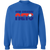 Retro New Orleans Sunbelt Nets crewneck pullover sweatshirt featuring vintage WTT tennis team logo in royal blue