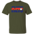 Vintage-style New Orleans Sunbelt Nets WTT T-shirt with retro 1970s team logo graphic in military green