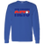 Retro New Orleans Sunbelt Nets long sleeve shirt featuring vintage WTT tennis team logo in royal blue