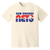 Vintage-style New Orleans Sunbelt Nets WTT T-shirt with retro 1970s tennis team logo graphic in ivory