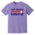Vintage-style New Orleans Sunbelt Nets WTT T-shirt with retro 1970s tennis team logo graphic in violet