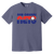 Vintage-style New Orleans Sunbelt Nets WTT T-shirt with retro 1970s tennis team logo graphic in grape juice