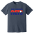 Vintage-style New Orleans Sunbelt Nets WTT T-shirt with retro 1970s tennis team logo graphic in navy