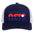Vintage x World Team Tennis trucker cap with seamless 5-panel front and retro logo in true navy/white