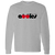 Retro New York Apples long sleeve shirt featuring vintage WTT tennis team logo in sport grey