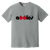 Vintage-style  WTT New York Apples T-shirt with retro 1970s tennis team logo graphic in granite