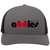 Vintage New York Apples World Team Tennis trucker cap with seamless 5-panel front and retro logo in heather graphite/black