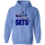 Vintage New York Sets pullover hoodie featuring vintage WTT tennis team logo in Carolina blue