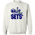Retro New York Sets crewneck pullover sweatshirt featuring vintage WTT tennis team logo in white