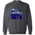 Retro New York Sets crewneck pullover sweatshirt featuring vintage WTT tennis team logo in dark heather