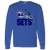 Retro New York Sets long sleeve shirt featuring vintage WTT tennis team logo in royal blue