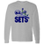 Retro New York Sets long sleeve shirt featuring vintage WTT tennis team logo in sport grey