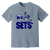 Vintage-style New York Sets WTT T-shirt with retro 1970s tennis team logo graphic in blue jean