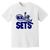 Vintage-style New York Sets WTT T-shirt with retro 1970s tennis team logo graphic in white