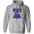 Retro Philadelphia Freedoms pullover hoodie featuring vintage WTT tennis team logo in sport grey
