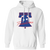 Retro Philadelphia Freedoms pullover hoodie featuring vintage WTT tennis team logo in white