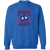 Retro Philadelphia Freedoms crewneck pullover sweatshirt featuring vintage WTT tennis team logo in royal blue