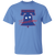 Vintage-style Philadelphia Freedoms WTT T-shirt with retro 1970s team logo graphic in Carolina blue