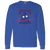 Retro Philadelphia Freedoms long sleeve shirt featuring vintage WTT tennis team logo in royal blue
