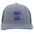 Vintage Philadelphia Freedoms World Team Tennis trucker cap with seamless 5-panel front and retro logo in heather grey/light charcoal
