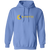 Retro Phoenix Racquets pullover hoodie featuring vintage WTT tennis team logo in Carolina blue