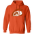 Retro Phoenix Sunsets pullover hoodie featuring vintage WTT tennis team logo in orange