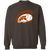Retro Phoenix Sunsets crewneck pullover sweatshirt featuring vintage WTT tennis team logo in dark chocolate brown