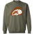 Retro Phoenix Sunsets crewneck pullover sweatshirt featuring vintage WTT tennis team logo in military green