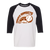 Retro Phoenix Sunsets raglan 3/4 sleeve t-shirt featuring vintage WTT tennis team logo in white/black