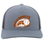 Vintage x World Team Tennis trucker cap with seamless 5-panel front and retro logo in heather grey