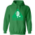Retro Pittsburgh Triangles pullover hoodie featuring vintage WTT tennis team logo in Irish green