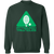 Retro Pittsburgh Triangles crewneck pullover sweatshirt featuring vintage WTT tennis team logo in forest green