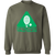 Retro Pittsburgh Triangles crewneck pullover sweatshirt featuring vintage WTT tennis team logo in military green