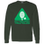 Retro Pittsburgh Triangles long sleeve shirt featuring vintage WTT tennis team logo in forest green